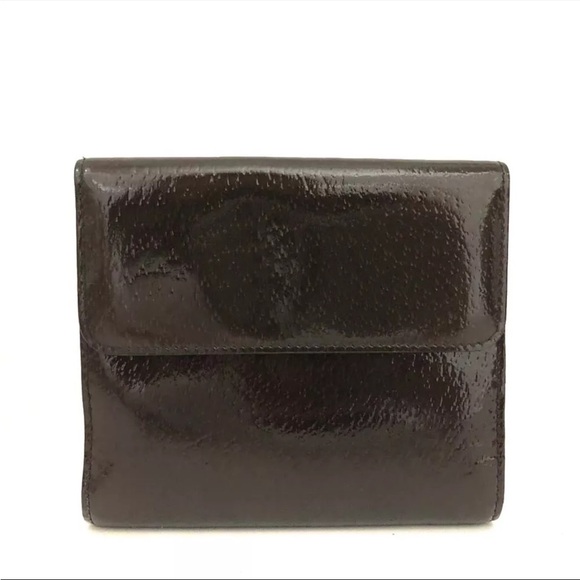 GUCCI G Logo Clip Patent Leather Bifold Wallet - Picture 4 of 8